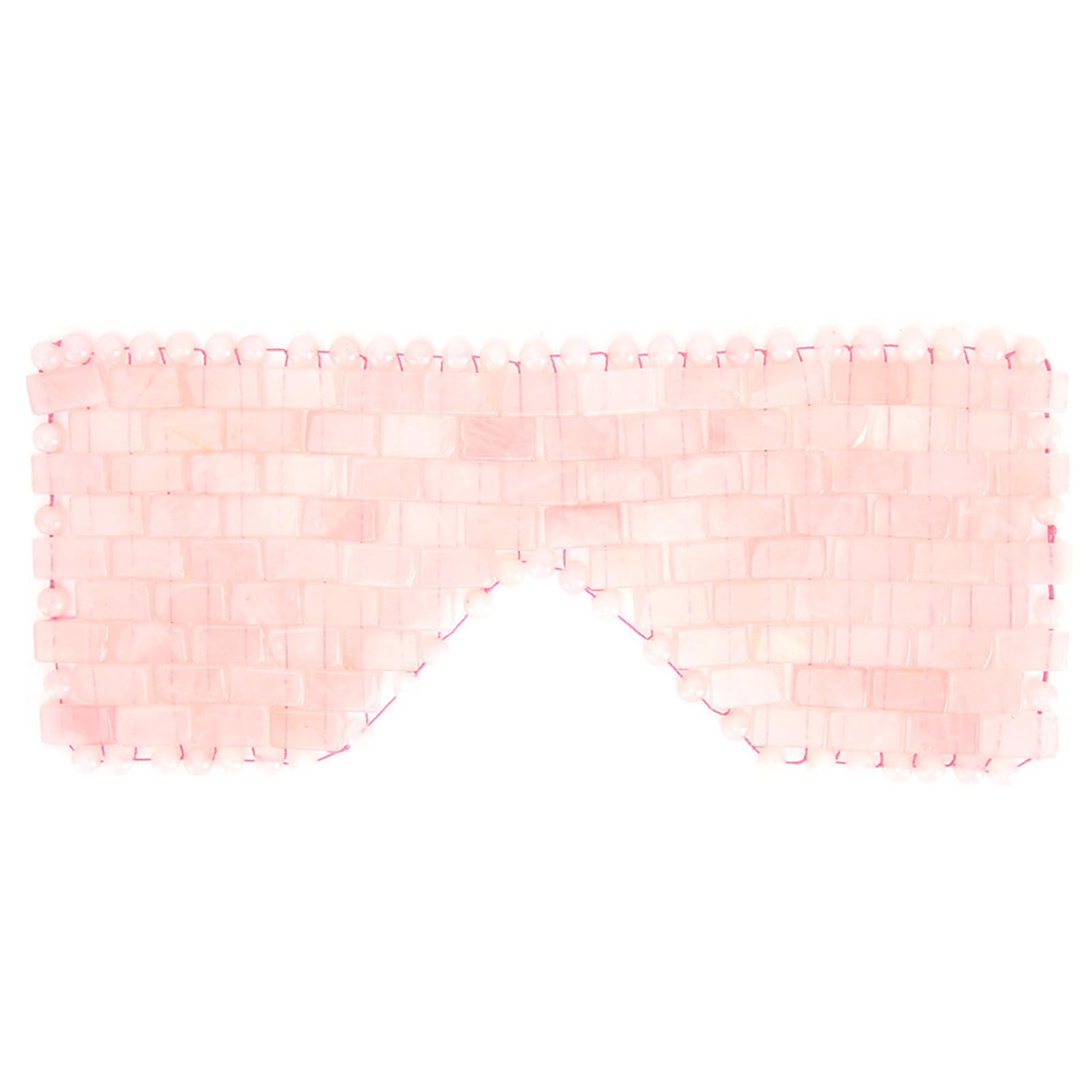 Masque Rafraîchissant pour les Yeux en Pierre de Jade pour les Yeux Gonflés, Soulage et Favorise le Sommeil, avec des Pierres Froides et Apaisantes, Masque de Massage Oculaire Thérapeutique (rose)