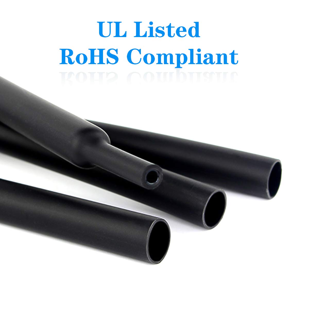 20 Ft 3/16" (Diameter) Dual Wall Black Heat Shrink Tubing 3:1, Each 1 Ft long, 20 PCS No Wrinkle Electrical Shrink Tube for Wires,Marine Grade Shrink Tube with Adhesive Lined Waterproof: Industrial & Scientific