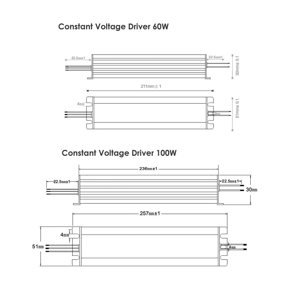 60W 100W 200W 300W 0/1-10V & TRIAC Dimmable LED Transformer Driver IP67 Outdoor Power Supply 12V 24V DC for Wash Wall Lights (Output 12V_200W)
