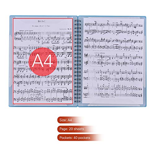 Domary Suporte de partitura musical multifuncional, tamanho a4, folha de papel, organizador de arqui