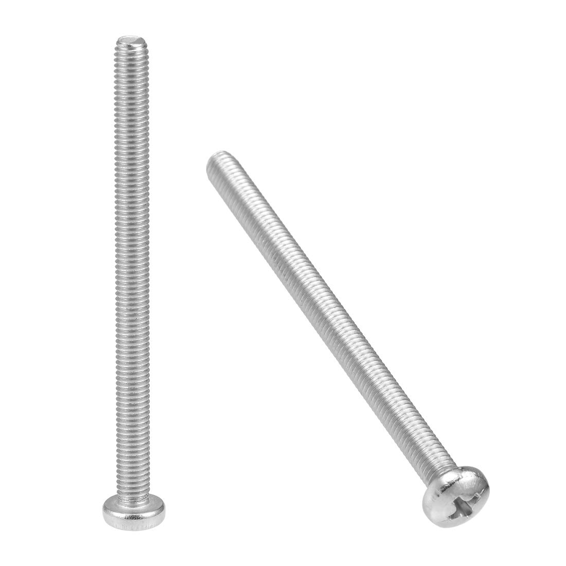 sourcing map M5x70mm Machine Screws Phillips Cross Pan Head Screw 304 Stainless Steel Fasteners Bolts 20Pcs