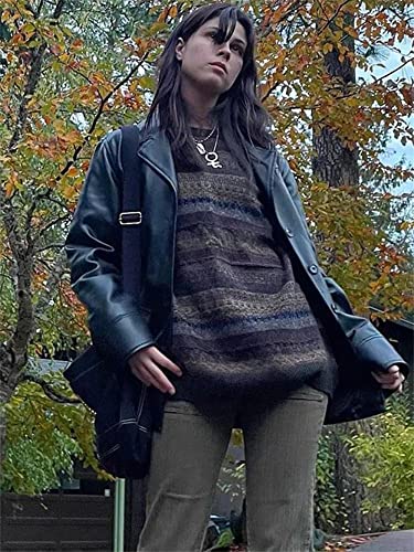 Women Y2K Argyle Striped Pullover Sweater Casual Long Sleeve Round Neck Vintage Preppy Style Pullover Knitwear2