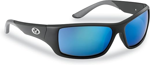 Flying Fisherman Triton Polarized Sunglasses with AcuTint UV Blocker for Fishing and Outdoor Sports, Matte Black Frames/Sm...