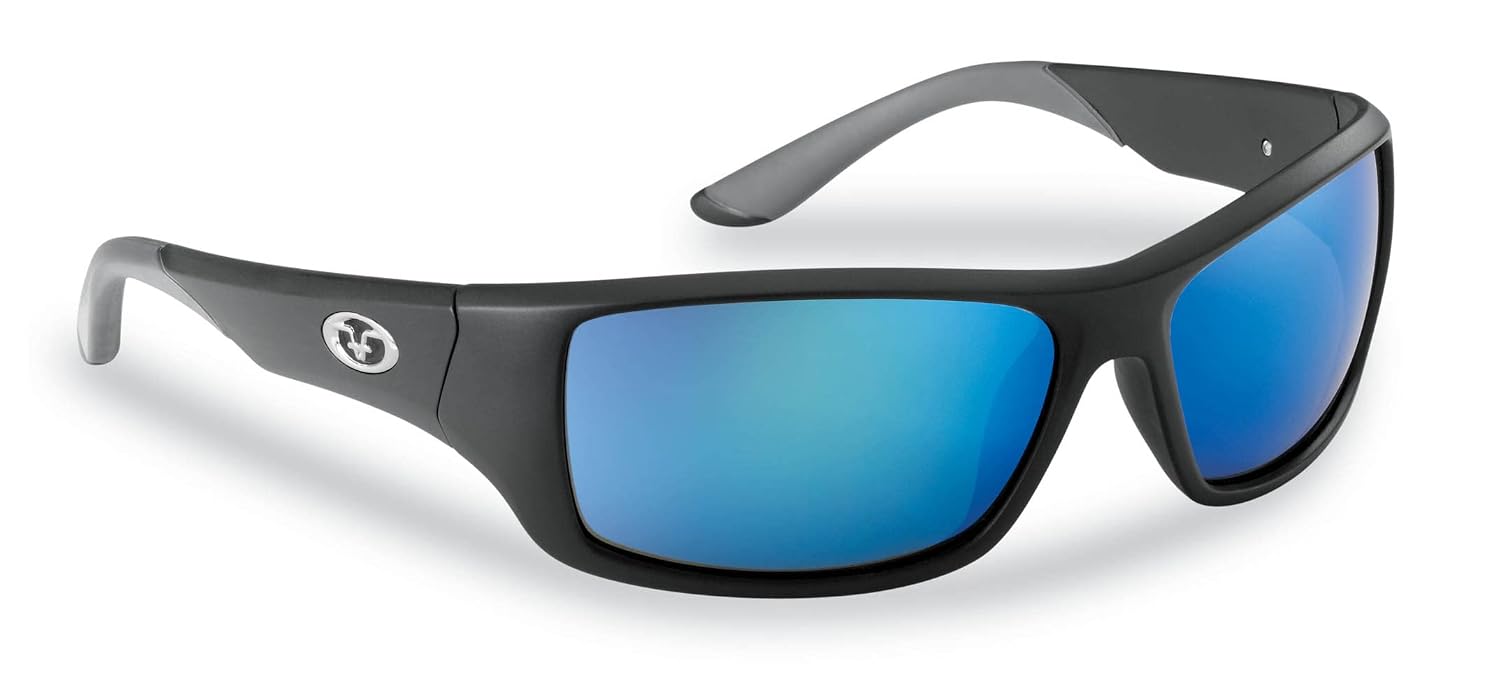 Flying Fisherman Triton Polarized Sunglasses with AcuTint UV Blocker for Fishing and Outdoor Sports, Matte Black Frames/Sm...