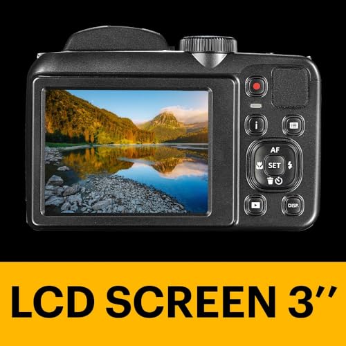 Kodak PIXPRO AZ252 Point & Shoot Digital Camera with 3” LCD, Black