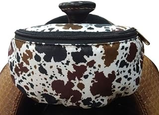 Showman Cow Print Insulated Nylon Saddle Pouch