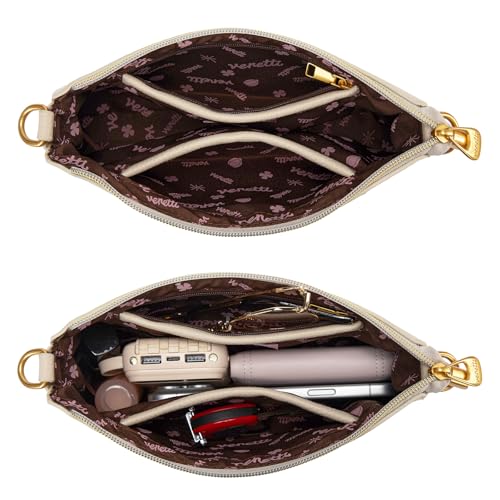 Venetti Cityscape Illustration Shoulder Bag Women Crossbody Bag with Removable Strap Hand-Painted Cute Hobo Handbag Clutch Purse Girls Underarm Bag VN-HB-005-BG by Venetti - Used condition - Image 5