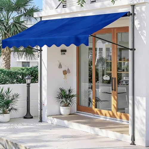 Auvent rétractable 350 cm réglable sans perçage pour balcon - 2
