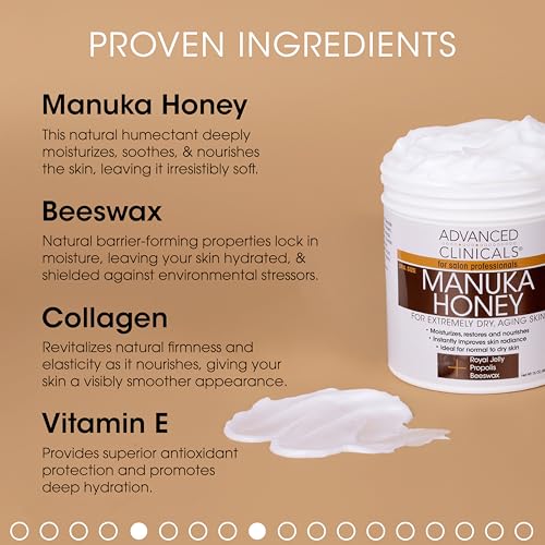 Advanced Clinicals AC119 Manuka Honey Cream Face Moisturizer & Body Butter Lotion thumb #1