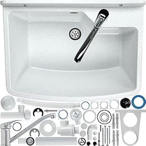 Gospo Waschraum Spülbecken-Set 61x44x23,5 cm