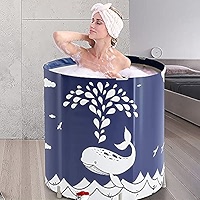 BDL Portable Bathtub, Foldable Adult Japanese Soaking Bath Tub