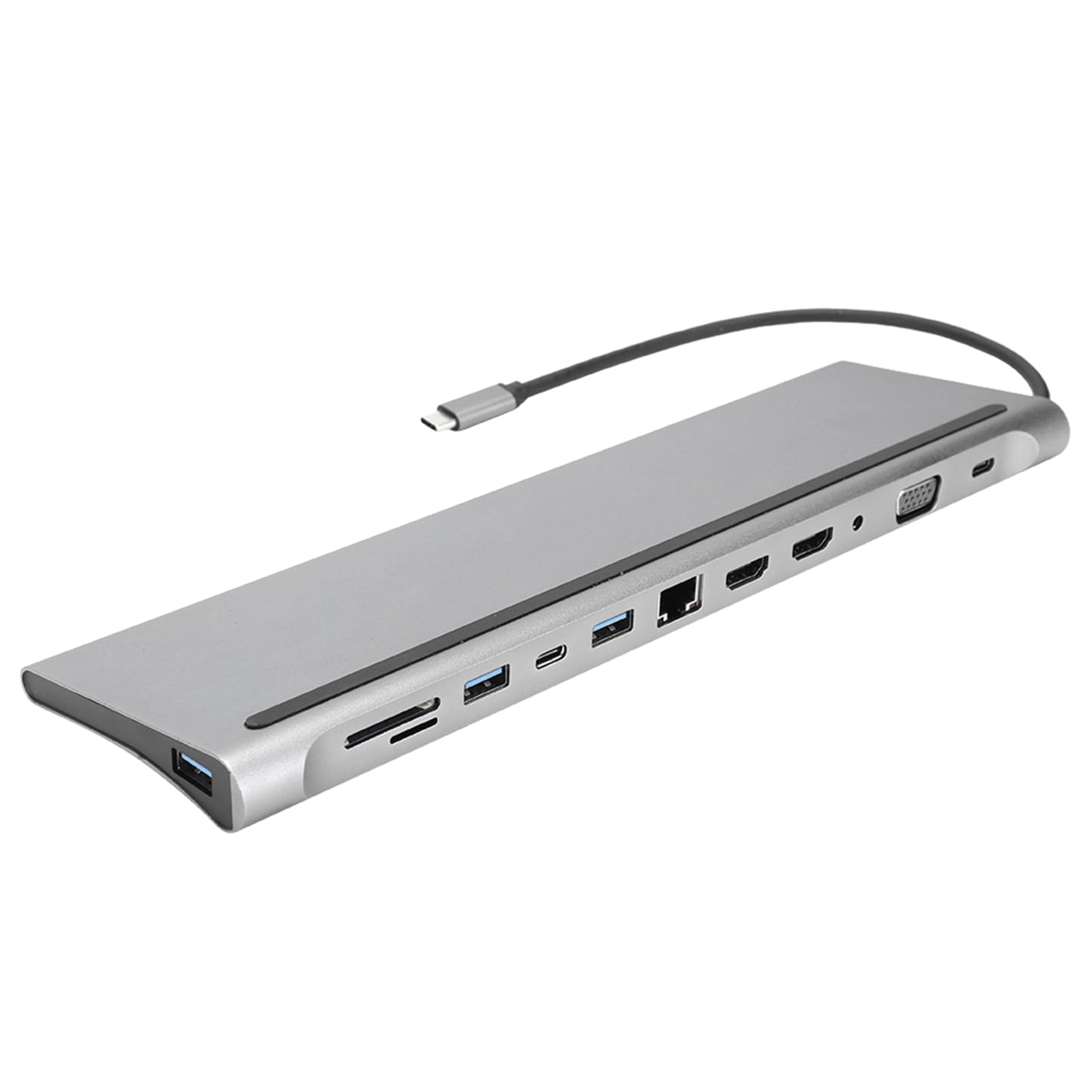 SIXRUN Docking Station USB Premium 12 in 1 con Doppia Connessione e RJ45 per Dispositivi di Tipo C, Trasferimento Dati Ad Alta velocità