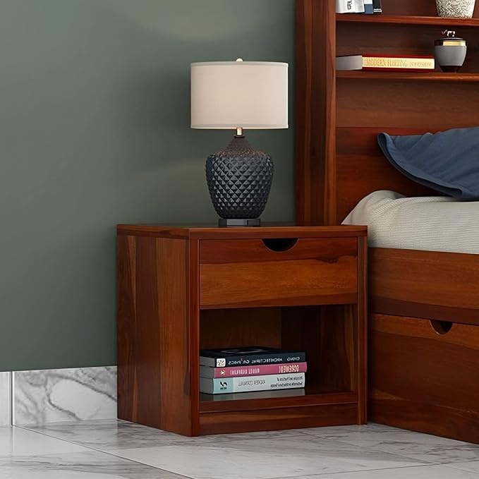 Bed Side Table for Bed Room | Solid Wood End Table | Colour Finish - Mahogany Finish |-image-41