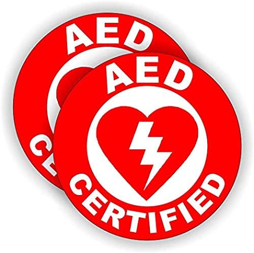 AED Certified Hard Hat Sticker/Helmet Decal Label Lunch Tool Box