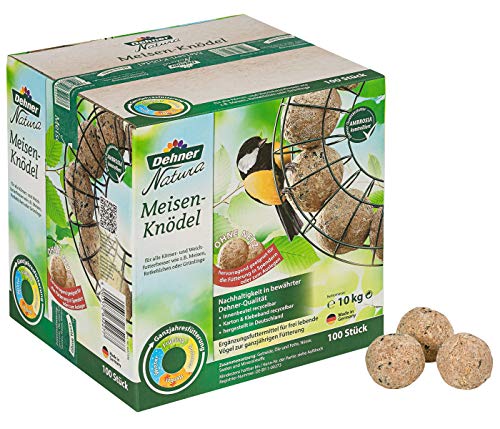 Dehner Natura Wildbird voer, grote mezenbollen zonder net, 100 stuks per 100 gram (10 kg) - Image 6