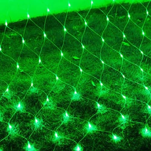WxiaoD Réseau de lumière Guirlande Lumineuses Filet, 1.5x1.5m 96LED Filet Lumineux Extérieure 8 Modes, IP44 Étanche Extérieure pour Chambre Noël Mariage Soirée Maison Jardin Vert