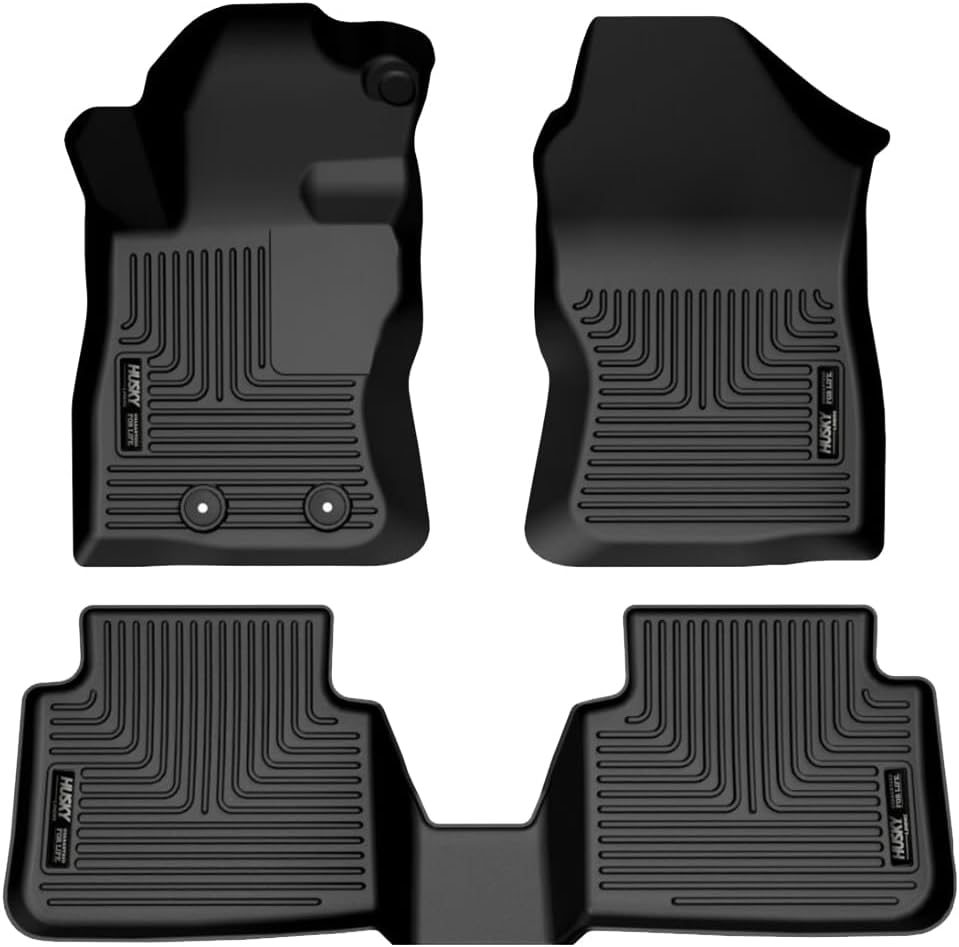 Husky Liners Weatherbeater Floor Mats | Fits 2024-2026 Subaru Crosstrek &amp; Impreza | Front &amp; 2nd Row, 3-pc Black - 95451