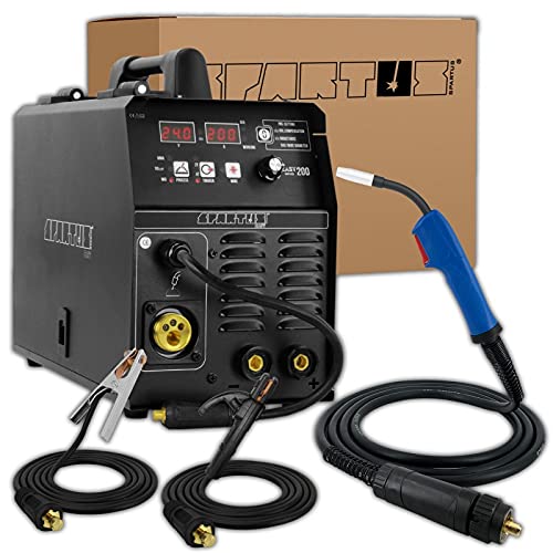 Spartus EasyMIG 200 Saldatore MIG/MAG, MMA, FLUX, TIG Lift Saldatrice semiautomatica 230V 200A 2T/4T Gasless