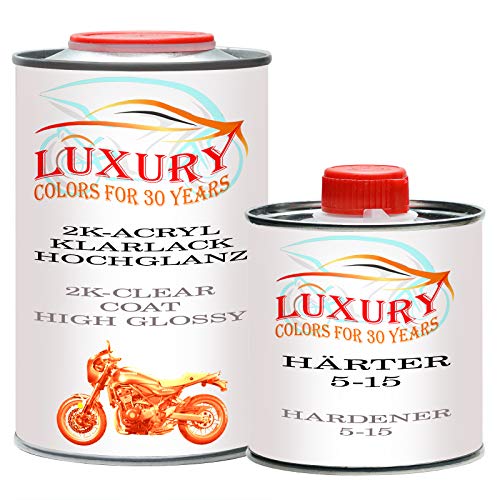 Laca transparente para motocicleta 2K, brillante, resistente a arañazos y productos químicos, juego de 750 ml LM30000S