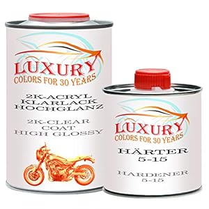 Motorfiets 2K blanke lak hoogglanzend krasvast chemische bestendig set 750 ml LM3000S