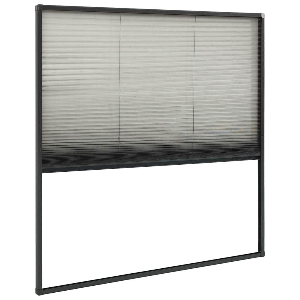Plissee Insektenschutz Fenster Anthrazit 120x120 cm