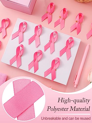 Breast Cancer Awareness Accessories Pins- Breast Cancer Pink Ribbon Pins Gifts for Women Charity Event Fundraising Survivor Campaign Favors Supplies2