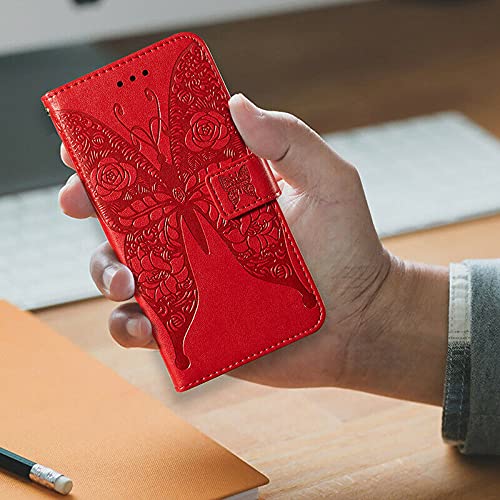 Étui portefeuille pour Galaxy S10E rouge, protégez l'écran des rayures - 2