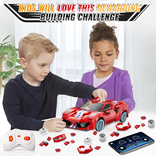 Stem Projects For Kids Ages 6, 8, 12, Remote & App Controlled Racing Car Building Toys, Sports Race Car Model Build Blocks Stem Kit, 306Pcs Vehicle Educational Toy For Girls Boys 7 9 10 11+ Years Old #TOP7