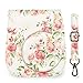 Elvam White Vintage Flower Floral PU Leather Fujifilm Instax Mini 9 / Mini 8 / Mini 8+ Instant Film Camera Case Bag w/ a Removable Bag Strap