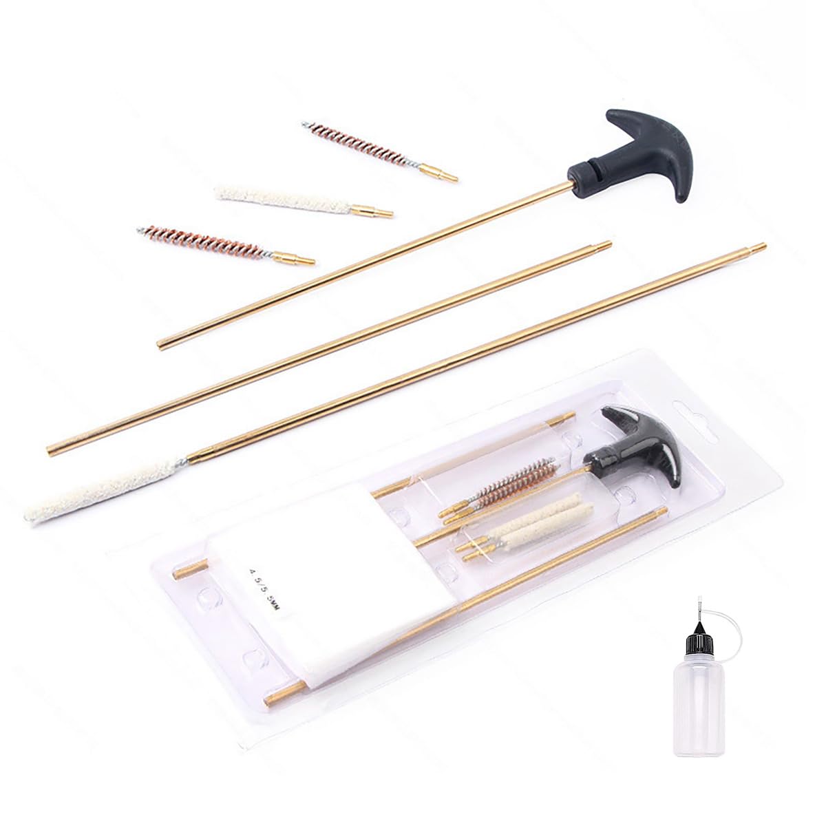 Kit di pulizia Premium M16 e kit di serie AR15-Ideale per. 177/.22 calibro 4,5mm/5,5mm, pulizia del fucile a pallini, manutenzione del fucile ad aria compressa (‎ 0,177 ~.22cal)