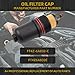 Dasbecan Oil Filter Cap Lid Cover Compatible with Ford Fusion/F-150 2.7L V6/EcoBoost Replaces# FT4Z6A832C FT4Z-6A832-C
