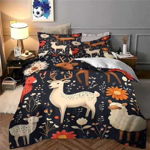 Housse de couette respirante cerf 135x200 cm contre la transpiration - 6