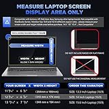 Tefeiyin Laptop Privacy Screen 14 Inch for 16:9 Aspect Ratio, Anti-Spy Privacy Filter & Anti Glare Blue Light Blocking Protector Shield - WxH: 12 3/16" x 6 7/8" (310mm x 174mm) - Image 2