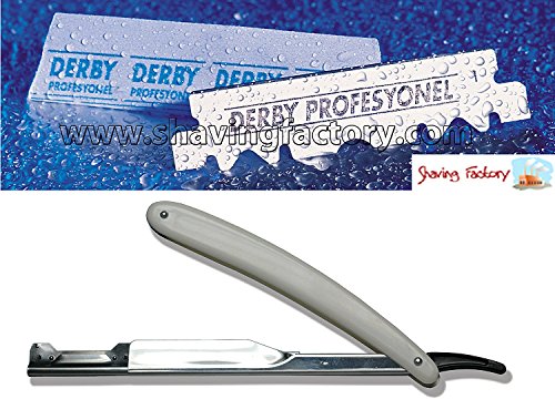100 Derby Professional Single Edge Razor Blades & 1 Straight Razor