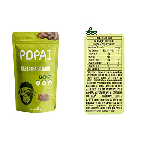 Snacks energétios em cubos sabor Castanha do Baru