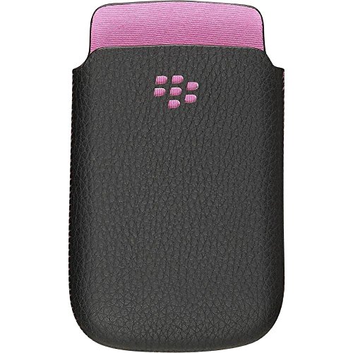 BlackBerry Pocket Etui en cuir pour 9800 Noir/Rose