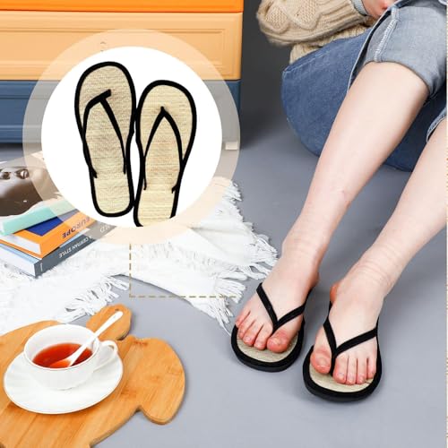 Cozypower Women's Bamboo Flip Flop Non Slip Lightweight Indoor Summer Beach Sandals Woven Straw Bamboo Slippers3
