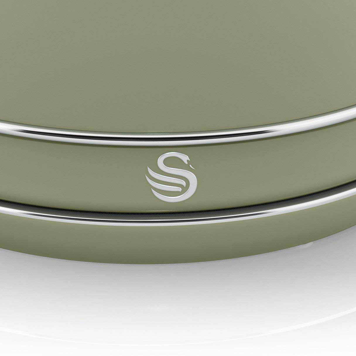 Swan Retro SK14630GN Hervidor de Agua 1,8L, Tetera Eléctrica, Resistencia Oculta Acero Inoxidable, Inalámbrico, sin Cable, Diseño Vintage, Apagado Automático, Verde, 3000W