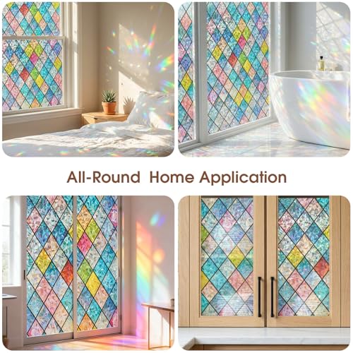Película para ventana decorativa 3D con protección UV Coavas miniatura 6