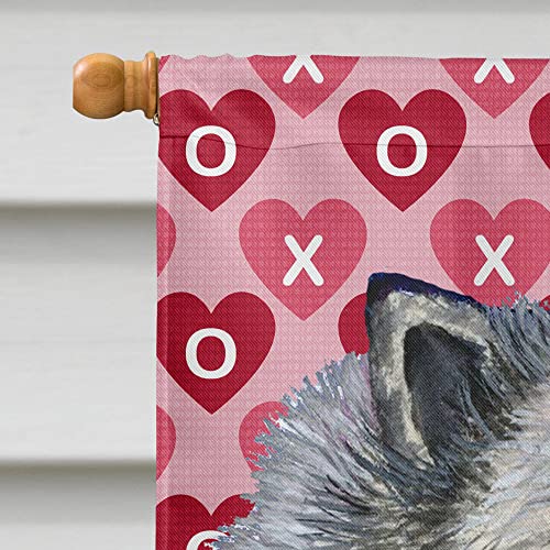 Drapeau spitz loup de Saint-Valentin en polyester de qualité supérieure L - 4