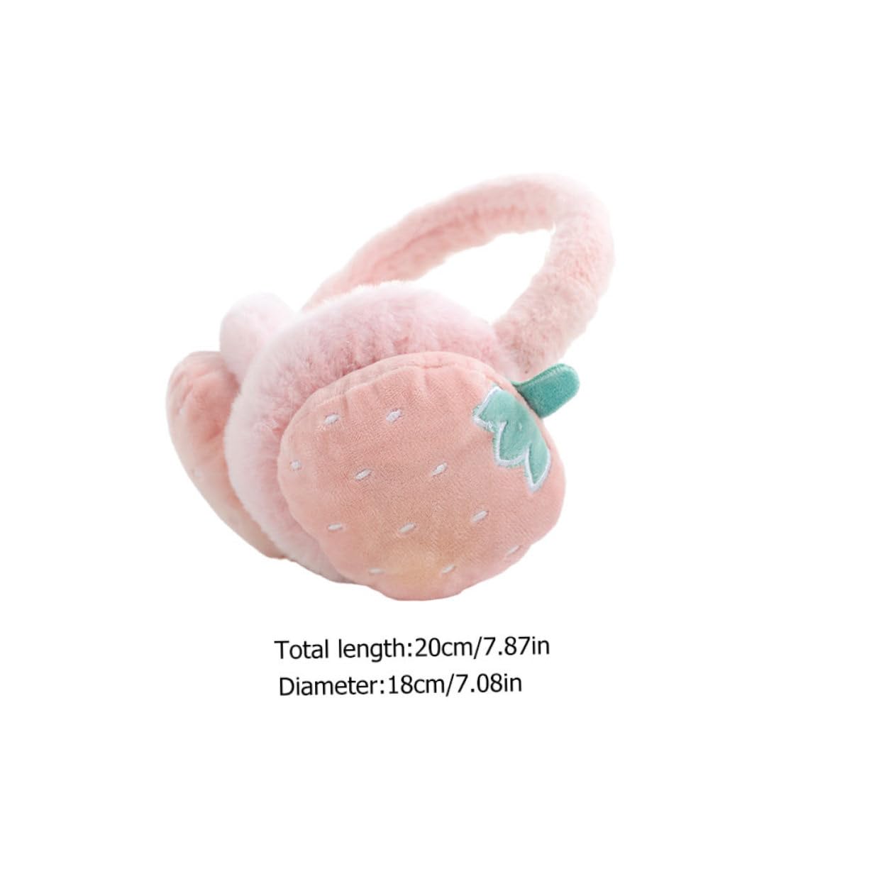 Beaupretty 1Pc Cute Cartoon Earmuffs for Winter Plush Ear Warmers for Adults Unisex Design with Fruit Embroidery for Outdoor Activities and Cold Weather
