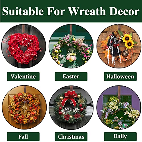 Image of ZMCINER Wreath Hanger for Front Door, Adjustable Wreath Hanger from 15 to 25 Inches, 20 lbs Larger Door Upgrade Christmas Fall Wreaths Decorations Hook (Bronze)