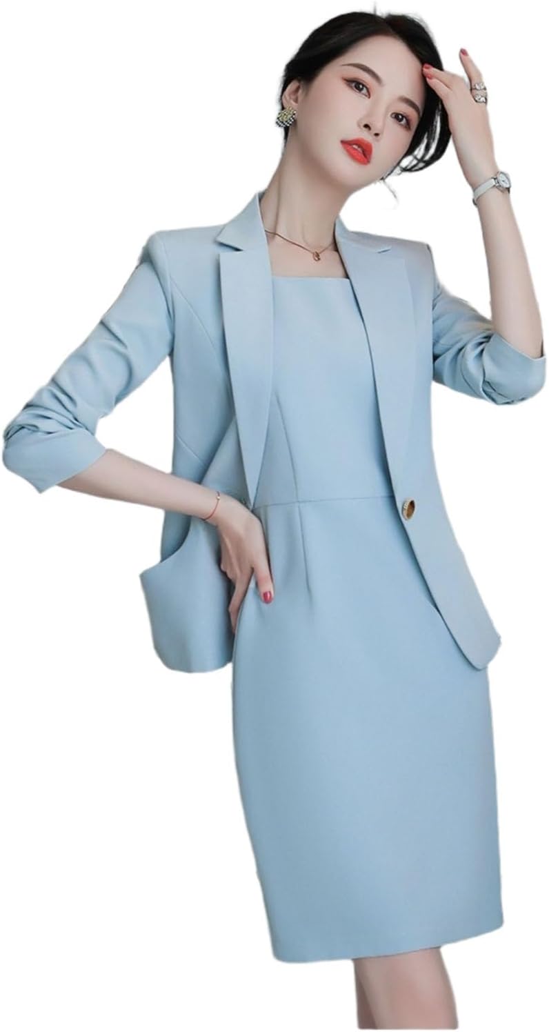 Women's Blazer Suit Set for Office Workwear Uniform