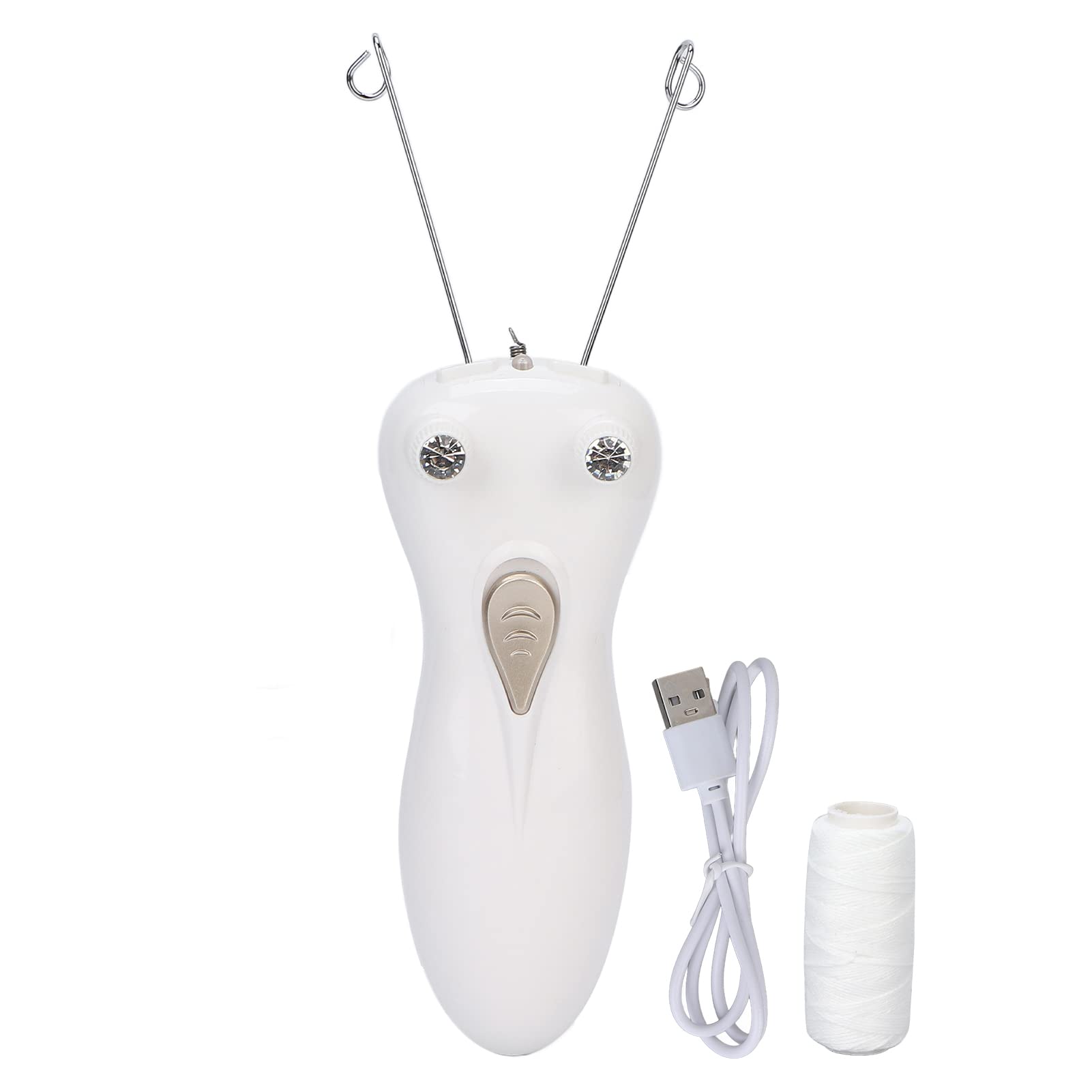 Depiladora de hilo de algodón inalámbrica, removedor de vello facial para damas recargable por USB, afeitadora de depilación sin dolor para cara, barbilla, labio superior, brazos