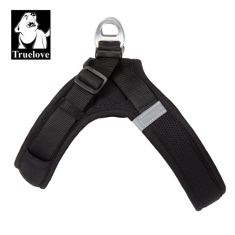 WINHYEPET Truelove Dog Harness Soft Mesh Reflective Breathable Step-In Dog Harness,Easy Adjustment Harness with Safety Buckle for Extra Small and Small Dogs Vest Harness TLH3013(Black,M) - Image 3