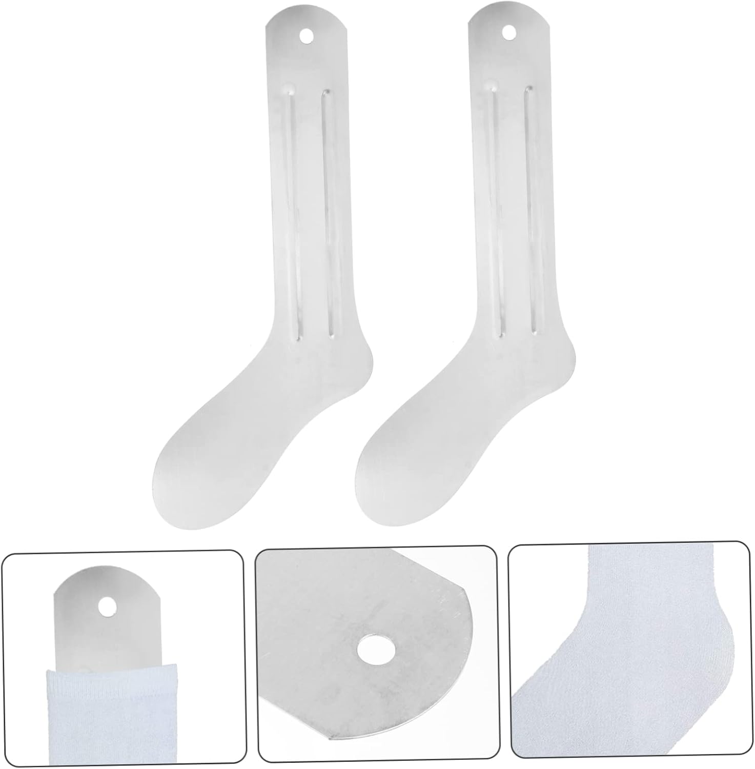 Hohopeti 2pcs Sock Board Inserts for Sublimation Metal Sock Jigs Model for Heat Press Straightener Styling Board