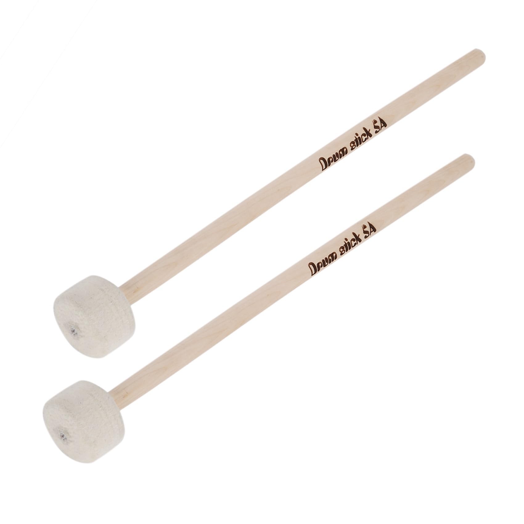 NISHZHU 1 Pair Drum Mallet Rod Felt Head Mallet Timpani Stick Large Drum Hammer Timpani Mallet for Drum Instruments