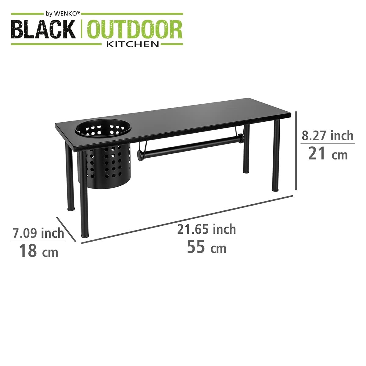 Étagère Cuisine Blanco Avec Porte-Rouleau - Gain De Place Style Industriel