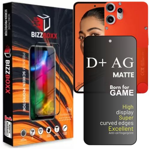 Image of Compatible With CMF Nothing Phone 2 Pro 5G D+ AG Matte Tempered Glass Screen Guard Protector Anti Fingerprint Gaming Special With Camera Cut (CMF Phone 2 Pro 5G - 6.77 Inch)- Pack of 1