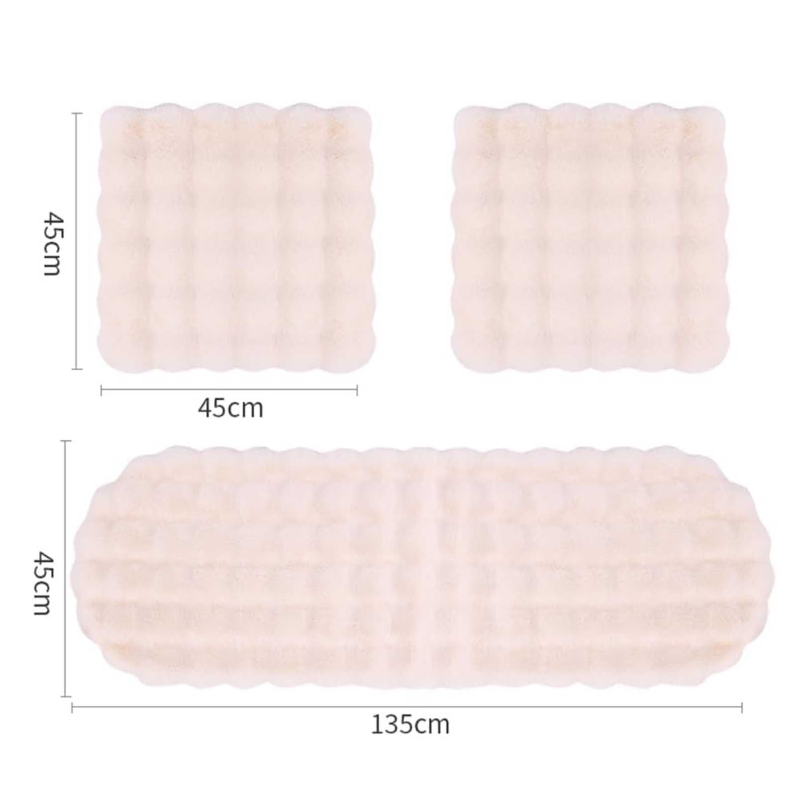 Funda de Asiento de Felpa con Tacto Suave para Toyota Prado 5seats 2010-2019, Cojín Cálido para Conducción para Asientos Delanteros y Trasero,Beige